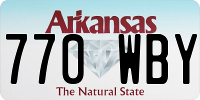AR license plate 770WBY