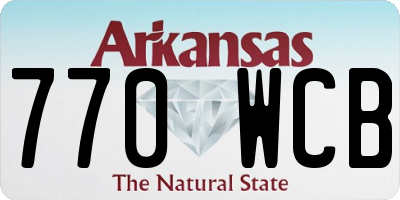 AR license plate 770WCB