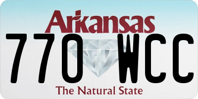 AR license plate 770WCC