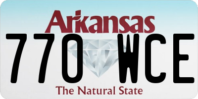 AR license plate 770WCE