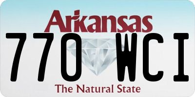 AR license plate 770WCI