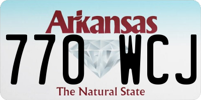 AR license plate 770WCJ