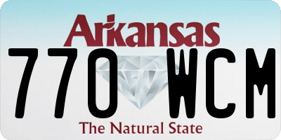 AR license plate 770WCM