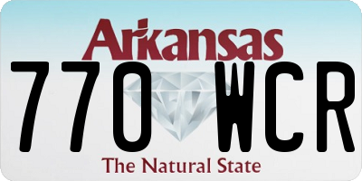 AR license plate 770WCR
