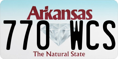 AR license plate 770WCS