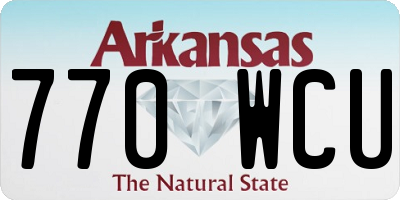 AR license plate 770WCU