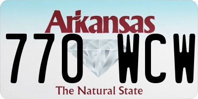 AR license plate 770WCW