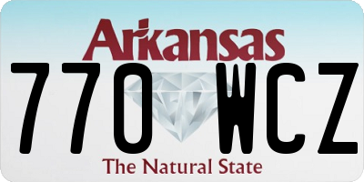 AR license plate 770WCZ