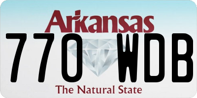 AR license plate 770WDB