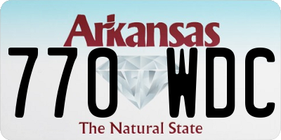 AR license plate 770WDC