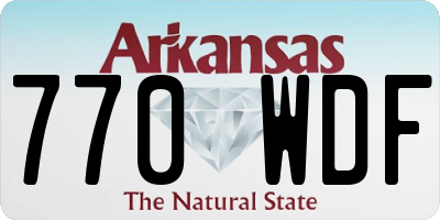 AR license plate 770WDF