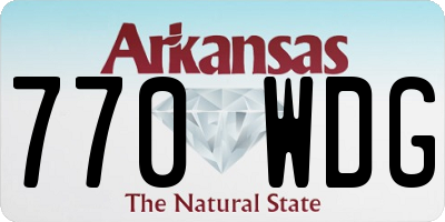 AR license plate 770WDG