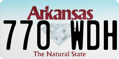 AR license plate 770WDH