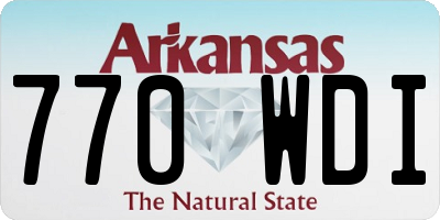 AR license plate 770WDI
