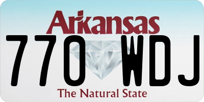 AR license plate 770WDJ