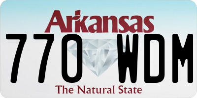 AR license plate 770WDM