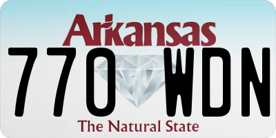 AR license plate 770WDN