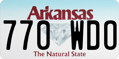AR license plate 770WDO