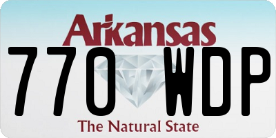 AR license plate 770WDP