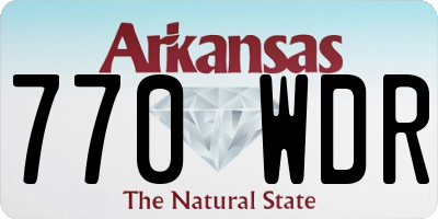 AR license plate 770WDR