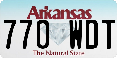 AR license plate 770WDT