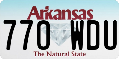 AR license plate 770WDU