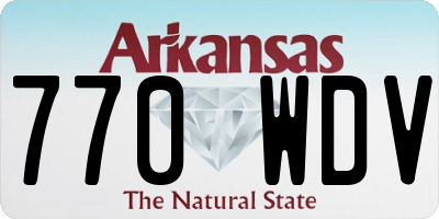 AR license plate 770WDV