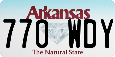 AR license plate 770WDY