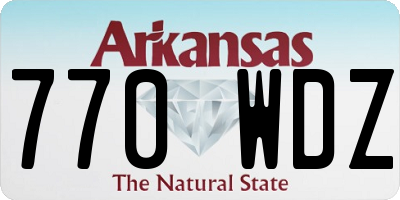 AR license plate 770WDZ
