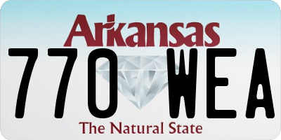 AR license plate 770WEA