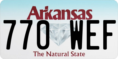 AR license plate 770WEF