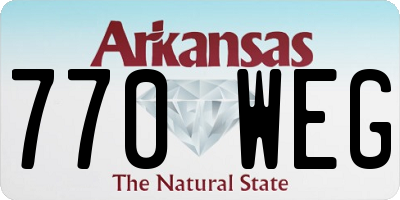 AR license plate 770WEG