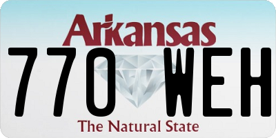 AR license plate 770WEH
