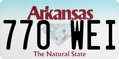 AR license plate 770WEI
