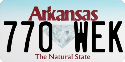 AR license plate 770WEK