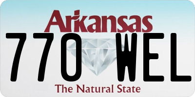 AR license plate 770WEL