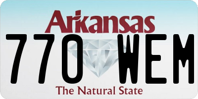 AR license plate 770WEM