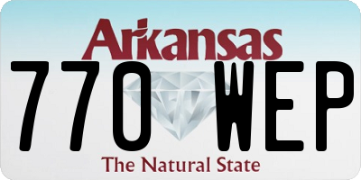 AR license plate 770WEP