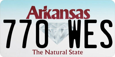 AR license plate 770WES