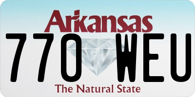 AR license plate 770WEU