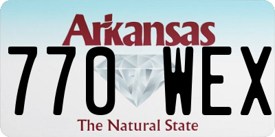 AR license plate 770WEX