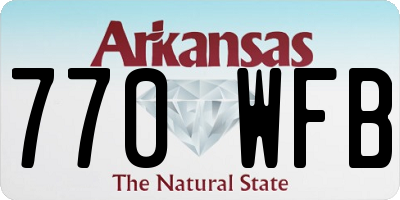 AR license plate 770WFB