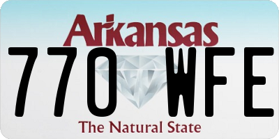 AR license plate 770WFE