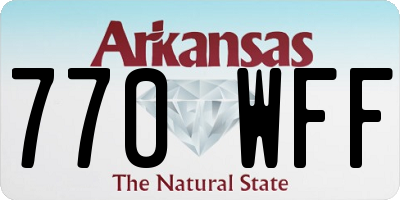 AR license plate 770WFF