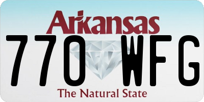 AR license plate 770WFG