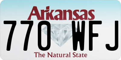 AR license plate 770WFJ