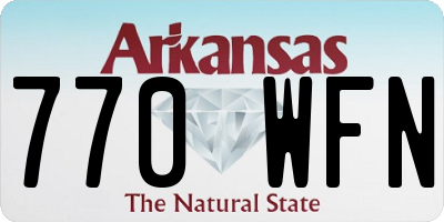 AR license plate 770WFN