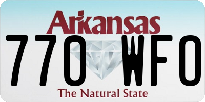 AR license plate 770WFO
