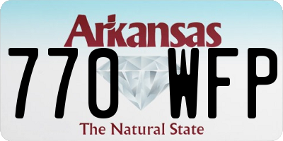 AR license plate 770WFP