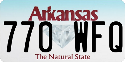 AR license plate 770WFQ